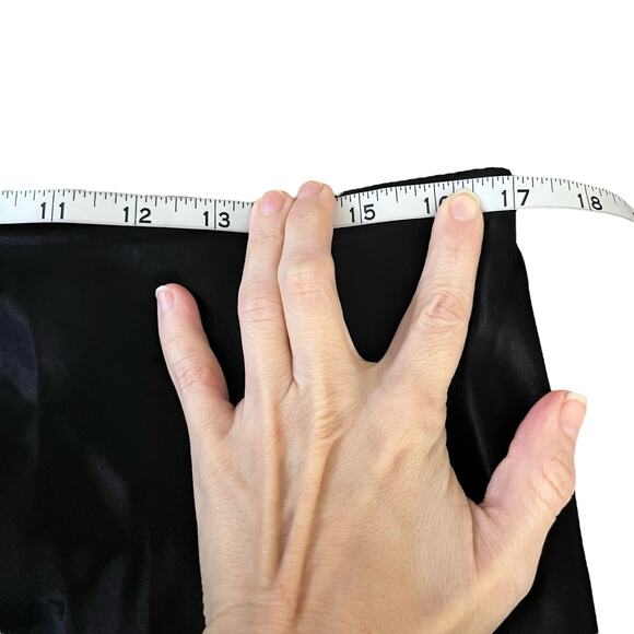 90s Morbid Threads Satin Maxi Skirt 13/14 Black Gothic Whimsigoth Grunge Party - Picture 9 of 9